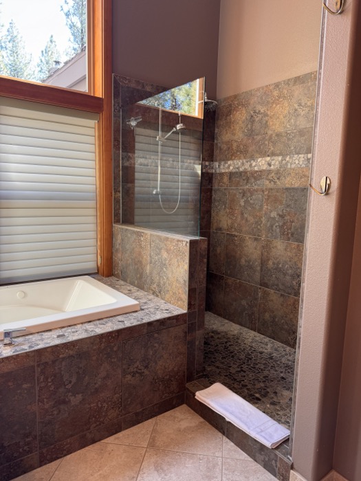 Primary shower and tub